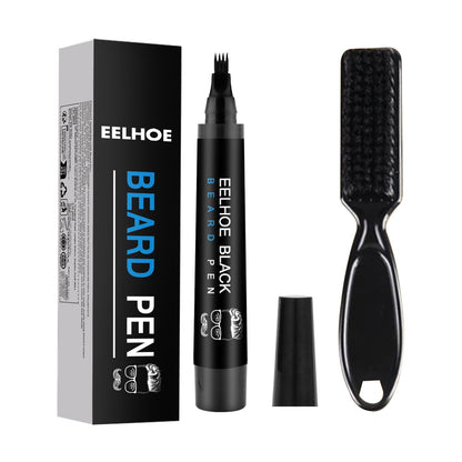 Beard Refill Pen Kit Men's Beard Natural Waterproof Beard Pen Beard Tracing Pen