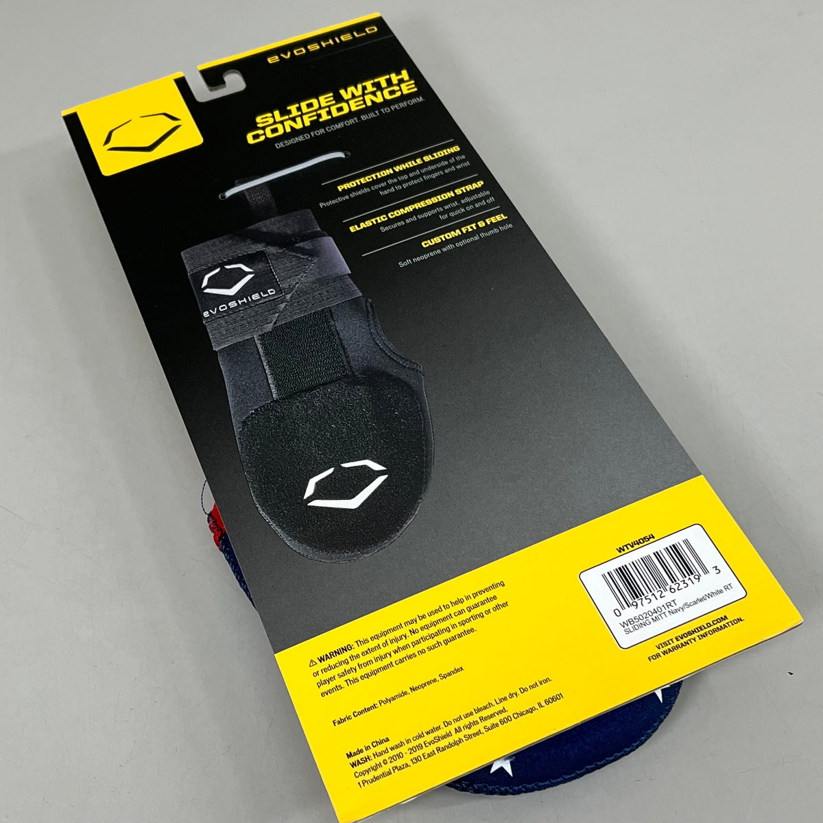 EVOSHEILD Protective Sliding Mitt Hand Guard Compression Strap Right USA WTV4054