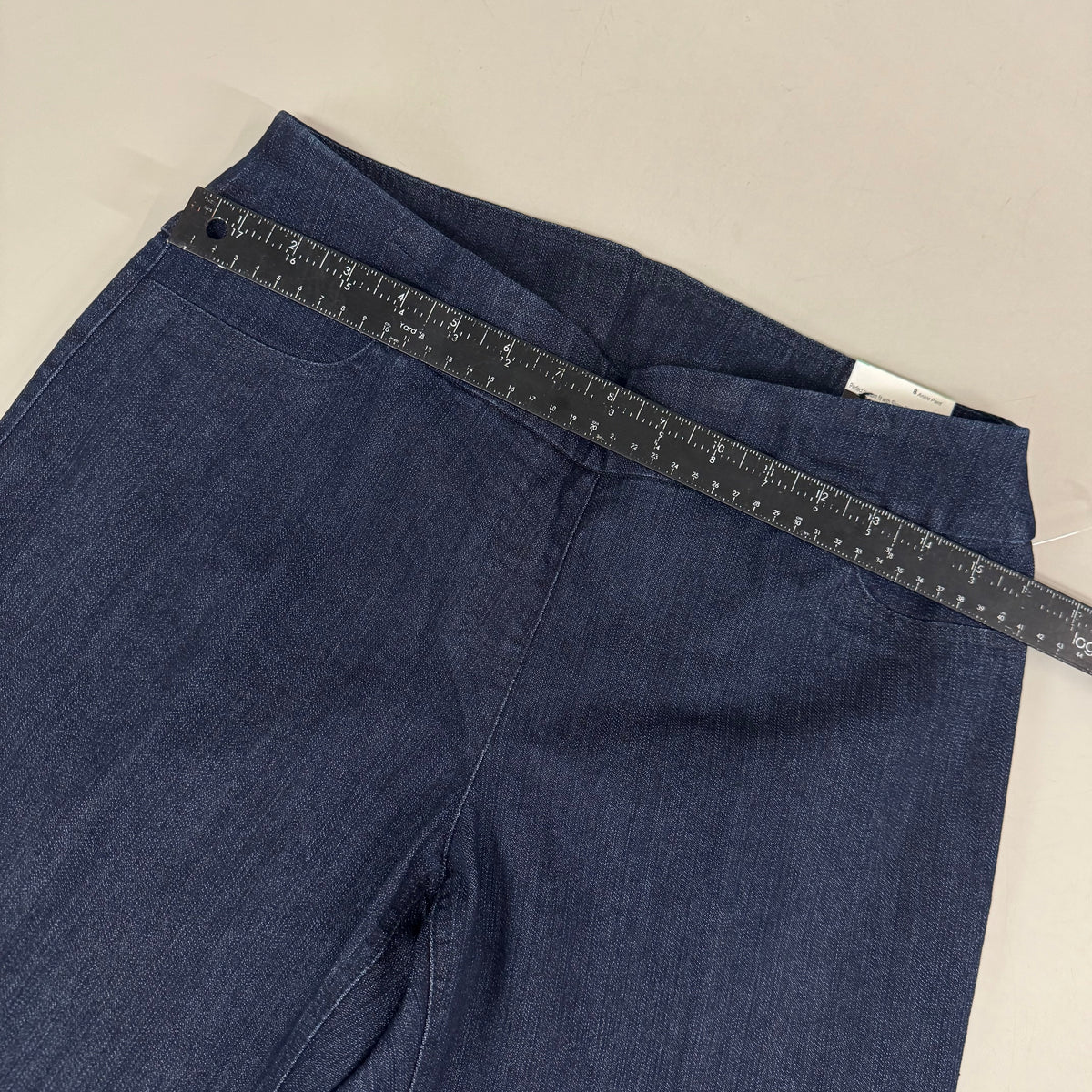 MULTIPLES Woven Ankle Pant Petite Women's Sz 8 Denim M2623P