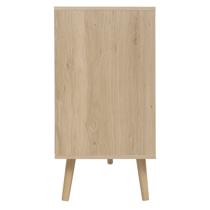 4 Door Accent Cabinet Sideboard Buffet Storage Cabinet with Adjustable Shelf for Entryway Living Room Bedroom