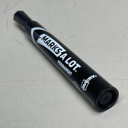AVERY (2-PACK) Marks A Lot Permanent Markers Chisel Dozen Black 08888