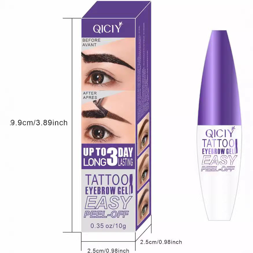 Tear off eyebrow cream is waterproof, sweat resistant, easy to apply, anti smudging, tear off eyebrow adhesive
