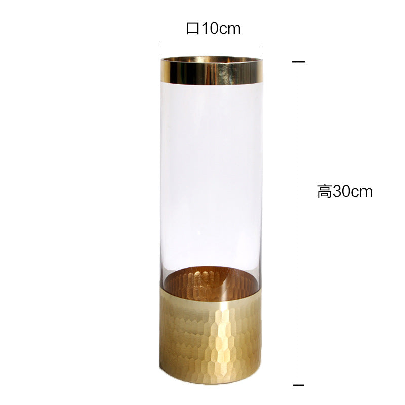 Glass vase modern transparent hydroponic flower vase home decoration ornaments