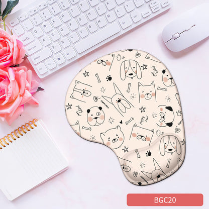 Silicone wrist mouse pad female comfortable computer soft non-slip hand rest pad thick non-slip wrist rest cute game pad