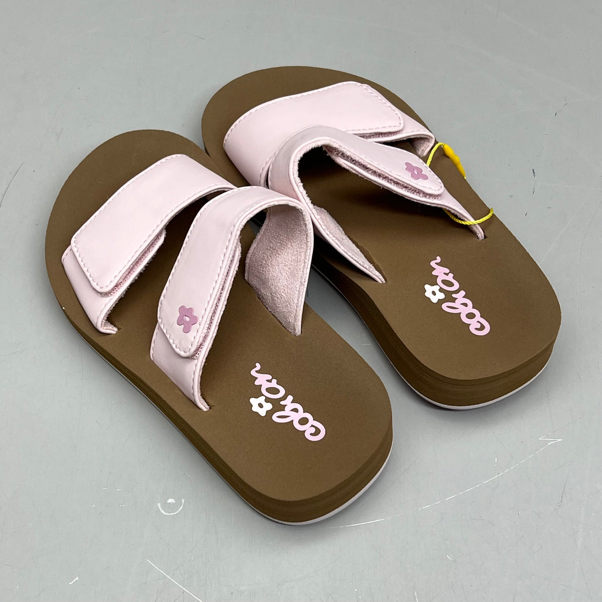COBIAN Lil' Dana Strap Flower Sandals Kid's Sz 6/7 Pink LDA24-650-6/7
