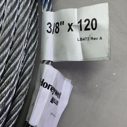 HONEYWELL Galvanized Cable W/Thimble One End Sz 120 ft. L x 3/8", SGLL/120FT