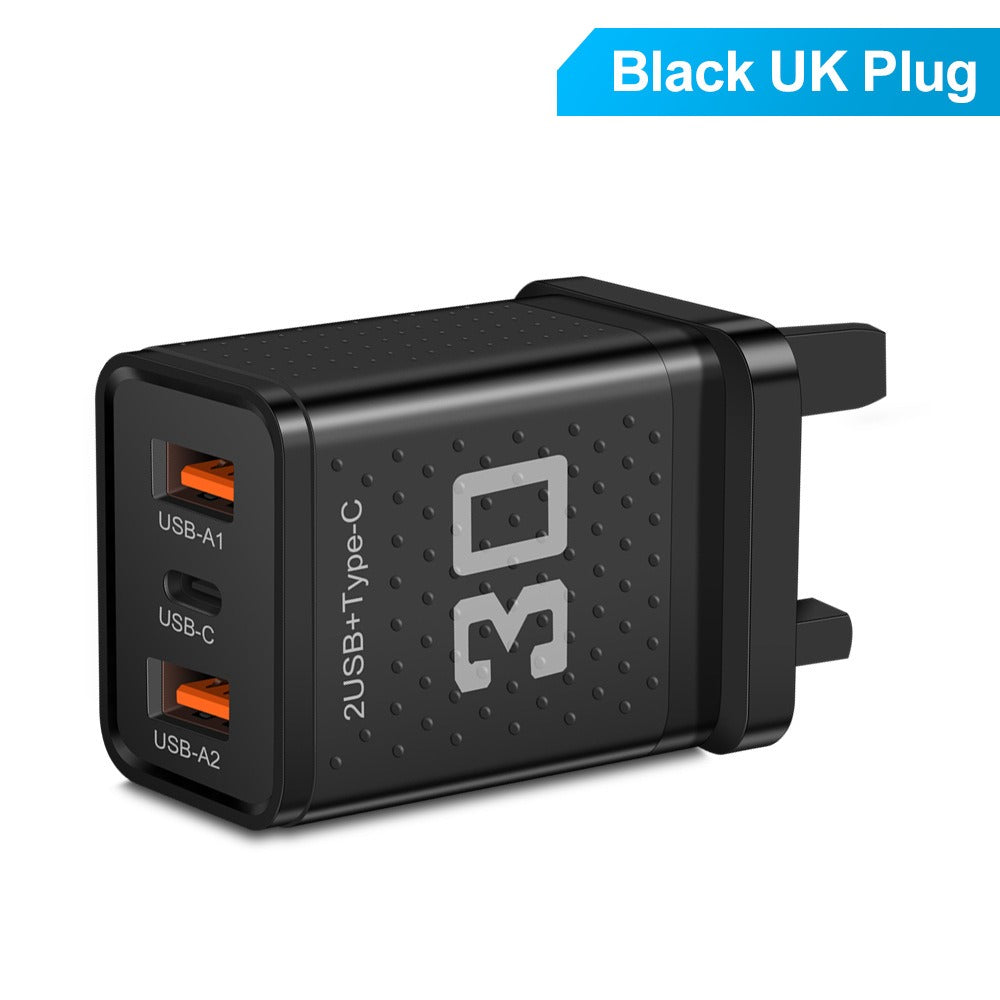 Mobile phone charger 2.4A PD+2 USB charging head Travel charging head