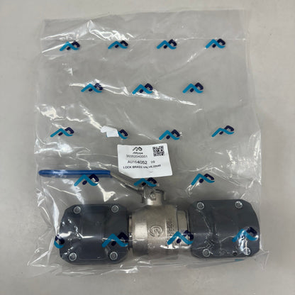 AIRPIPE Nickel-Plated Quick Connect Lock Brass Valve  1-1/2" Blue/Black 30352040001