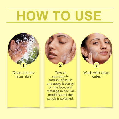 Facial Scrub Gently Cleanses Facial Skin, Exfoliates, Moisturizes, Moisturizes And Brightened
