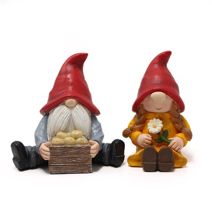 Resin Couple Dwarf Decoration Creative Courtyard Garden Elf Dwarf