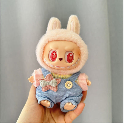 Clothing] Labubu Clothes with PVC Face Pendant, Labubu Sitting Party Series Doll Clothing