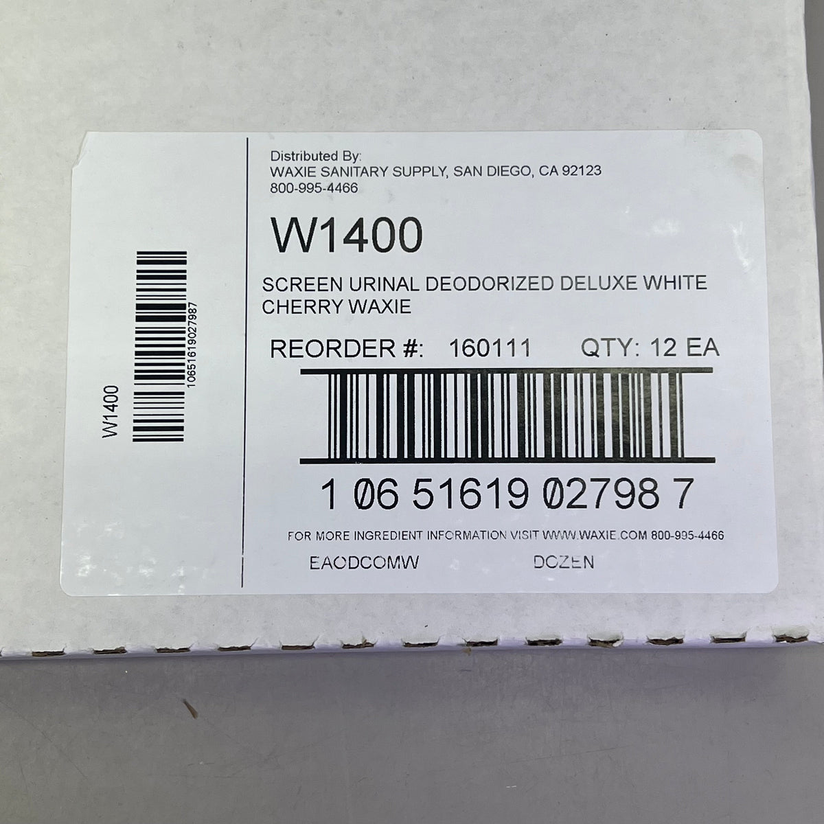 WAXIE (24 PACK) Urinal Screen Flexible Vinyl Cherry Scented One Size White W1400