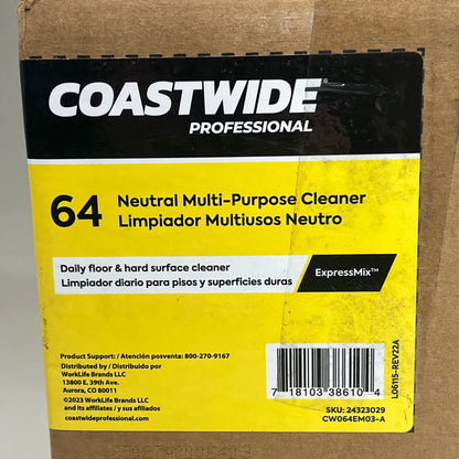 COASTWIDE (2 Pack) All Purpose Neutral Cleaner 6.5L Yellow
