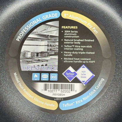 CRESTWARE 8” Heavy Duty Non-Stick Aluminum Fry Pan FRY-08SH