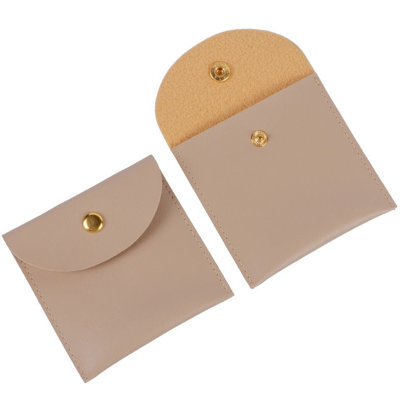 Jewelry bag leather buckle storage bag