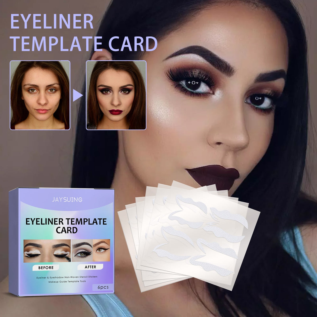 Beginner Eyeliner Assist Template, Lazy Beginner Beauty Tool Quick Makeup Eye Makeup Artefact
