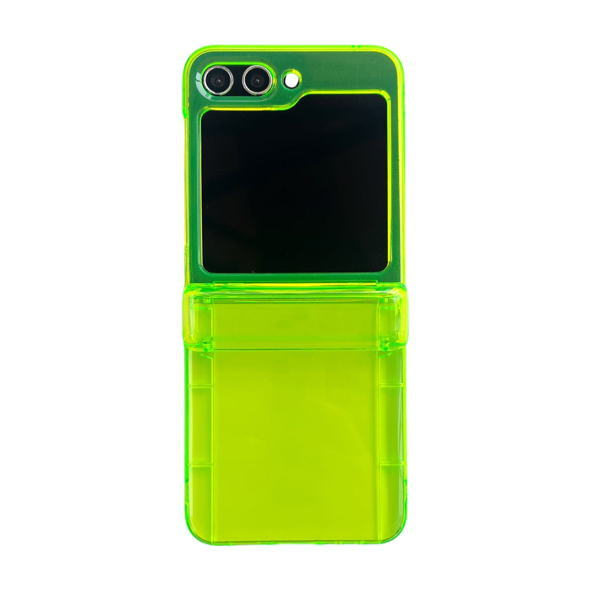 Suitable for Samsung Galaxy Z Flip5 phone case simple fluorescent green zflip4/3 folding screen protective cover