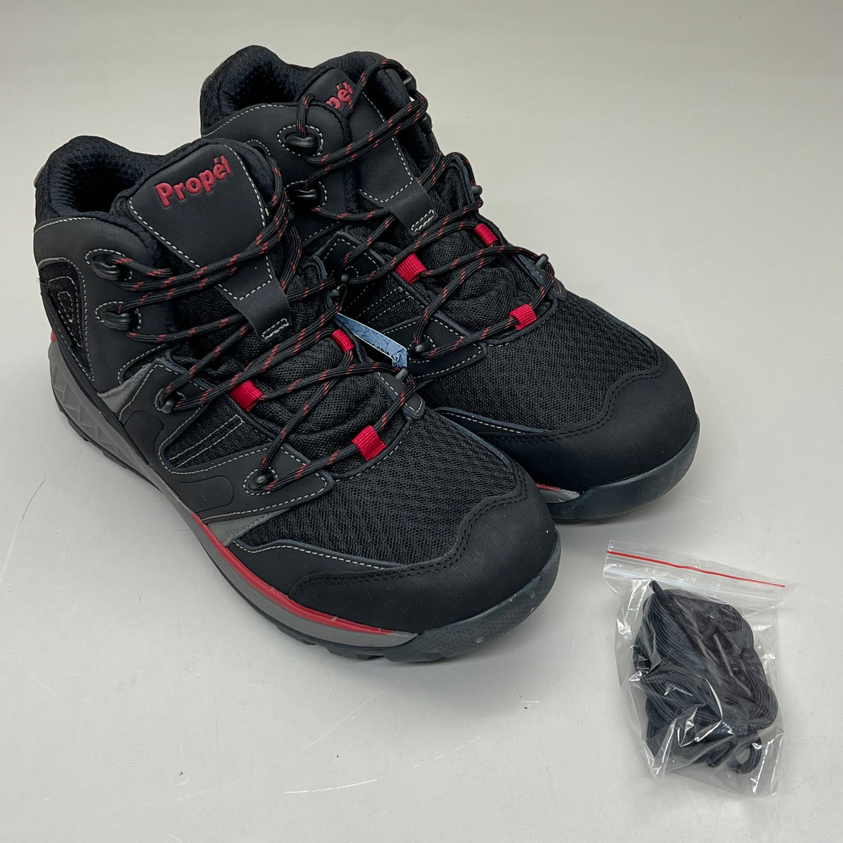 PROPET Veymont Grip Hiking Boot Waterproof Men's Sz 10 X(3E) Black/Red MOA022S