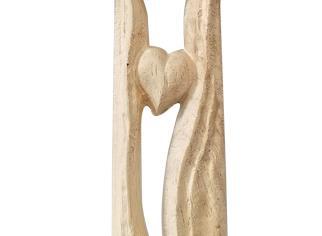 Three-dimensional wooden red heart cross love ornaments to commemorate relatives' tombstone inserts crucifix inserts