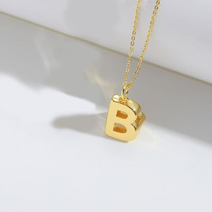 Roman retro flag design pendant necklace for women's collarbone chain