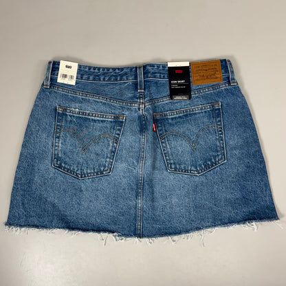 LEVIS Recrafted Icon Skirt Mid Rise Original Women's Sz 31 Novel Notion Med Wash