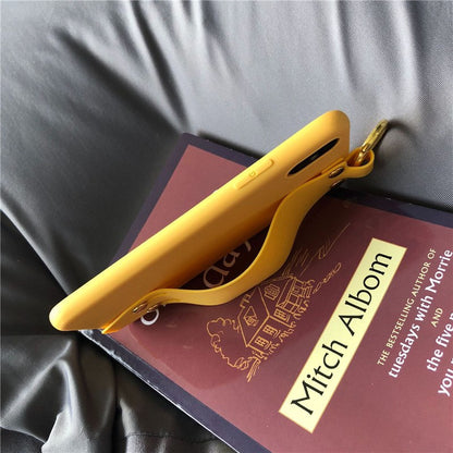 Plain Case Grip Strap For iPhone X 6s 6 8 Plus 7 Kickstand Holder Finger Ring Purple Matte Soft Silicon Capa