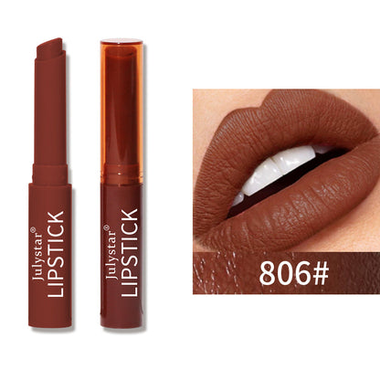 Durable Waterproof Non Stick Cup Genuine Six Color Lipstick Matte Velvet Foggy Lipstick