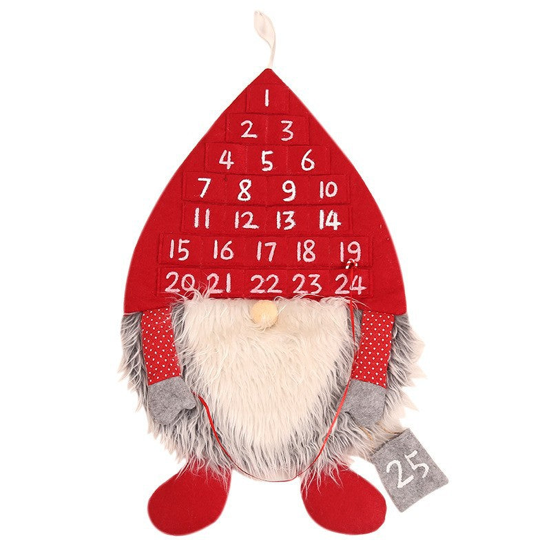 Christmas decorations non-woven fabric simulation wool creative forest man calendar Christmas calendar ornaments