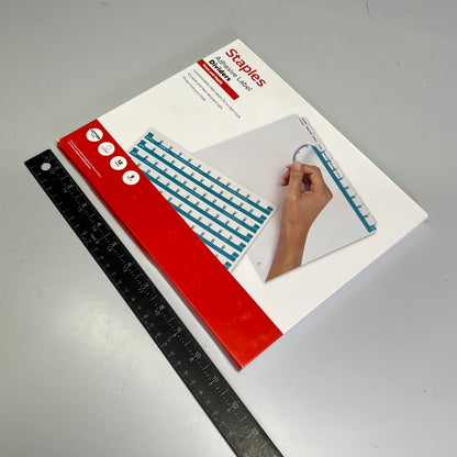 STAPLES (5 SETS, 12 TABS EACH) Print & Apply Adhesive Label Dividers ST63055
