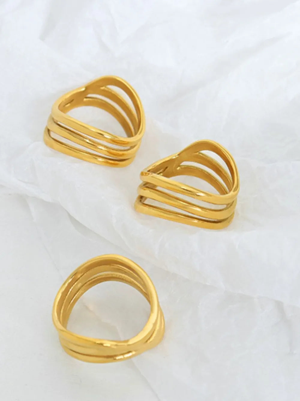 Non fading personalized fashionable light luxury versatile ring accessories for women