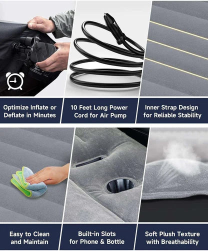 Umbrauto Tesla Y Car Camping SUV Thicken Air Mattress,Gray