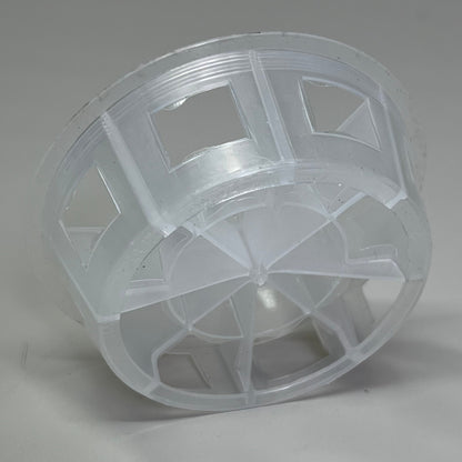ZA@ Pallet of 2A Insulated Runner Plastic Random Packing Cascade Ring Sz 3" D X 1" H White