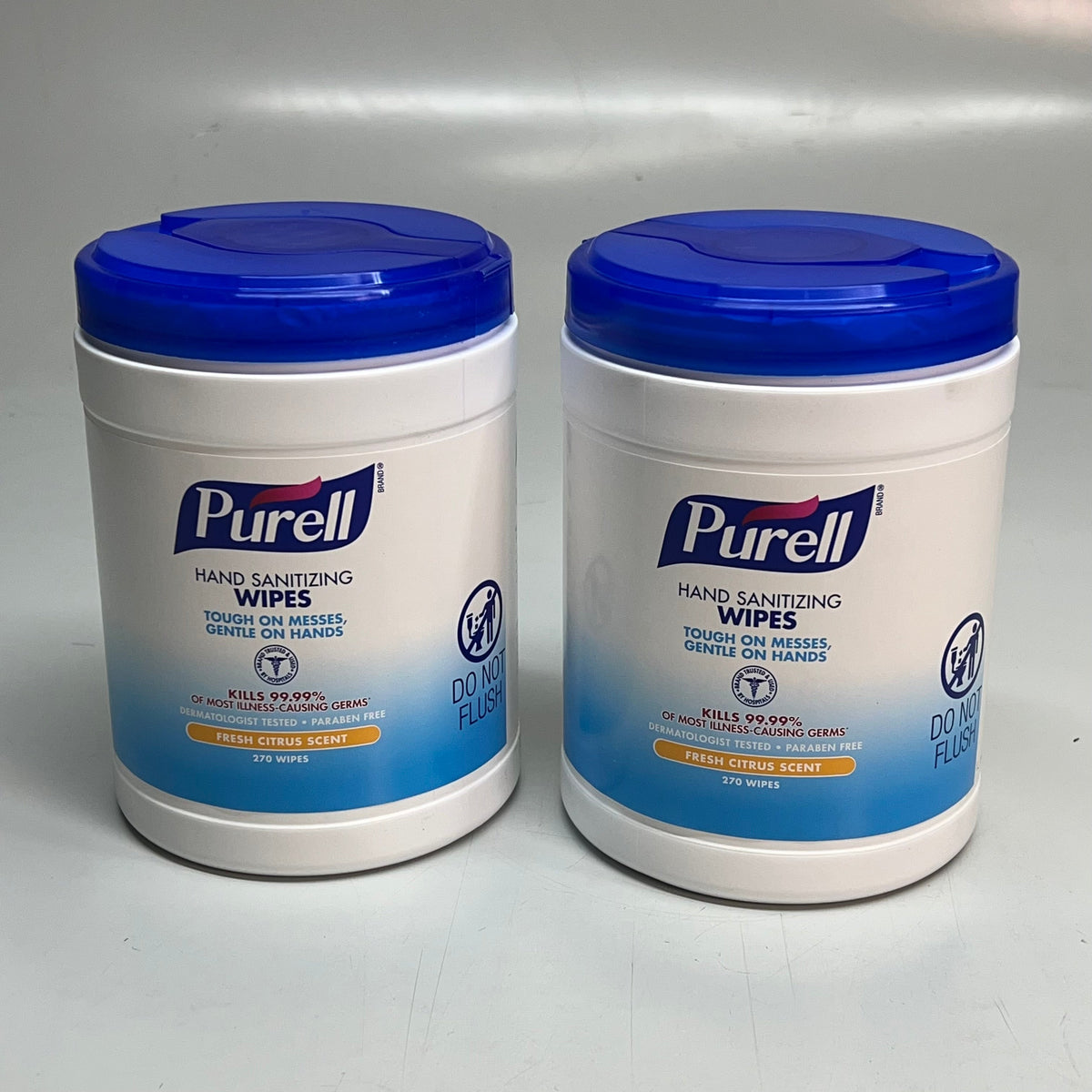 PURELL (2 PACK, 270 EACH) Hand Sanitizing Wipes Fresh Citrus Scent BB 03/27