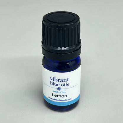 VIBRANT BLUE OILS Single Lemon Organic Essential Oils Topical/Aromatic Use 5mL