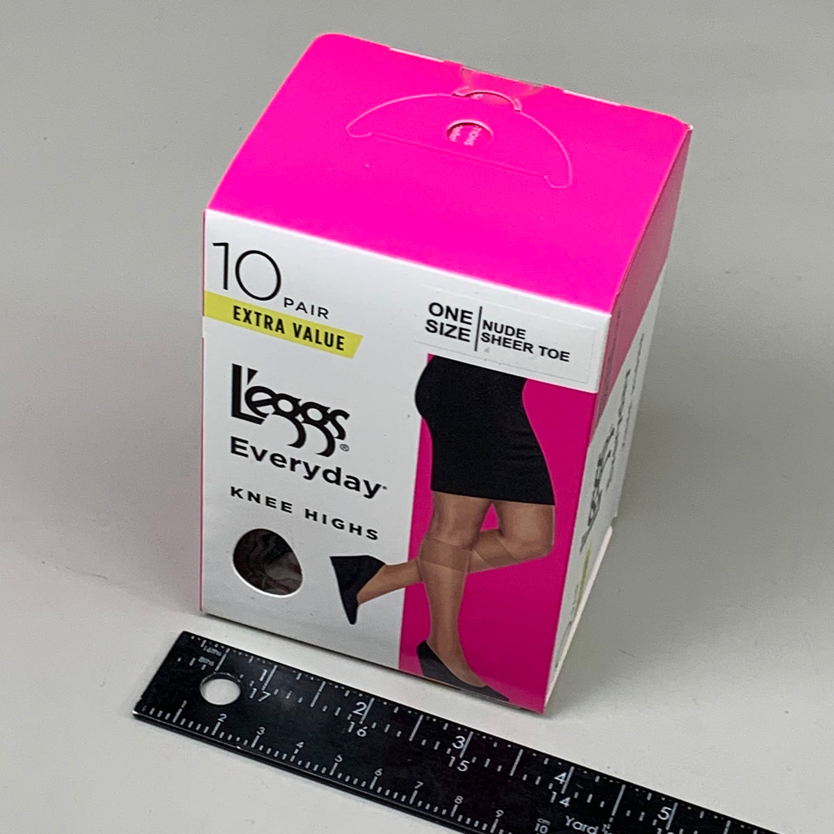 LEGGS Everyday One Size Nude Knee Highs (10 Pair)