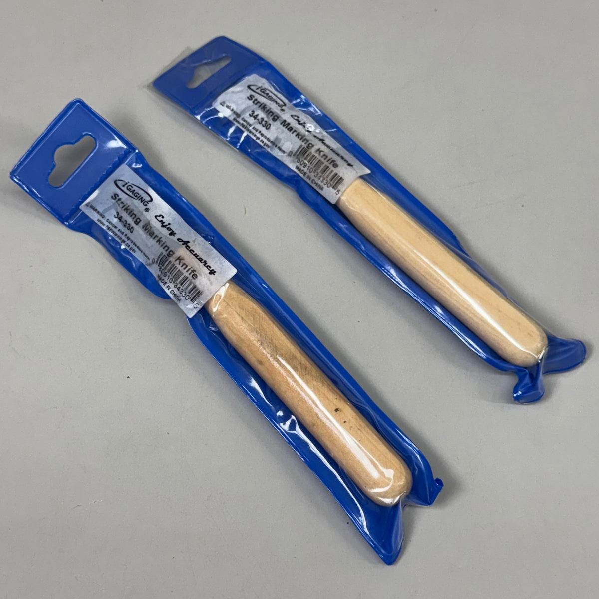 iGAGING (2 PACK) Premium Marking Knife 5" Hardwood Handle 1.5" Double Edge Blade