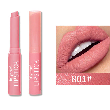 Durable Waterproof Non Stick Cup Genuine Six Color Lipstick Matte Velvet Foggy Lipstick