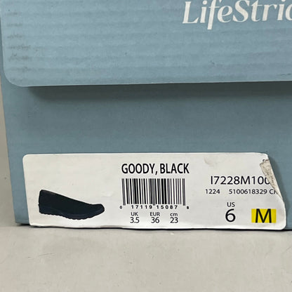LIFESTRIDE Bzees Air Step Ballet Shoes Goody Women's 6 medium Black