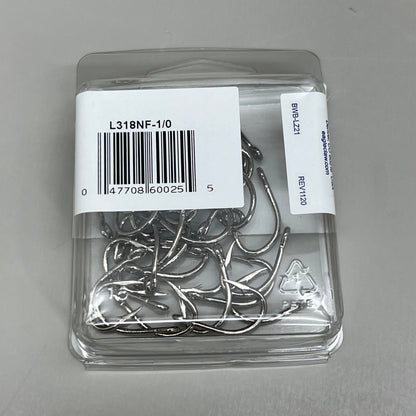 EAGLE CLAW (5 PACK)Lazer Sharp Live Bait in Saltwater Hooks #1/0 40pc L318NF-1/0