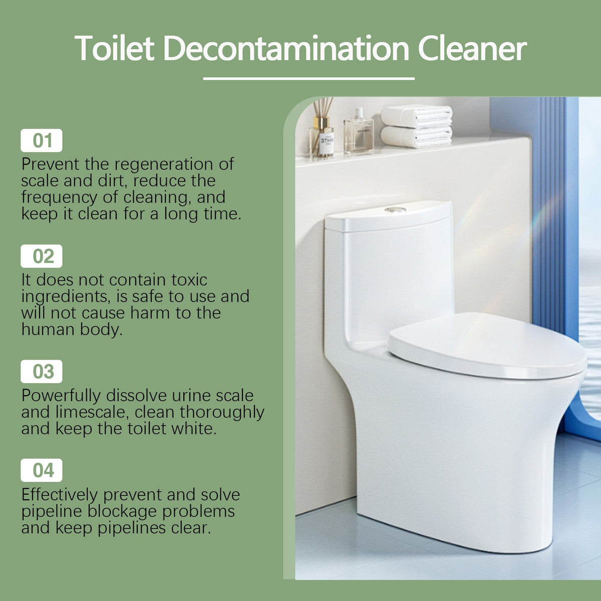 Toilet Decontamination Cleaner Household Toilet Quick Decontamination Decontamination Deodorization Cleaning Cleaner