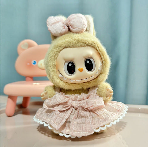 Clothing] Labubu Clothes with PVC Face Pendant, Labubu Sitting Party Series Doll Clothing