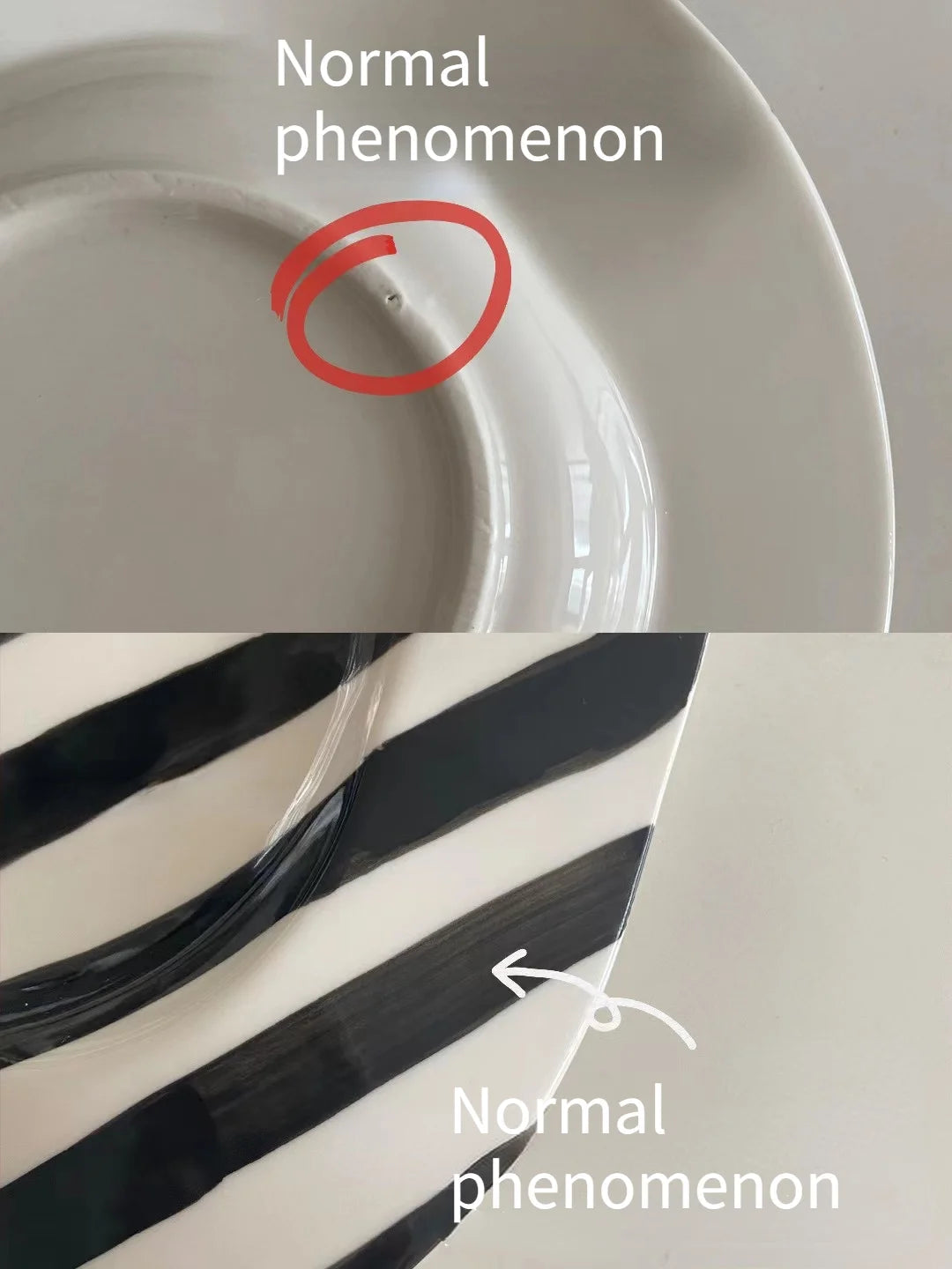 Nordic Ceramic Plate Dot Stripe Irregular Wave Shape Ceramic Dessert Plate Pasta Plate Dinner Plates Ceramic Dish Plates
