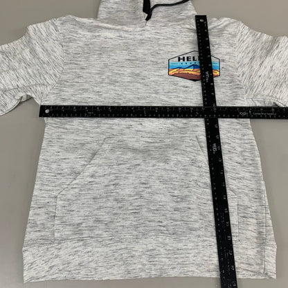 LONEROCK Helen Georgia Tie Hoodie Sz Small White/Grey