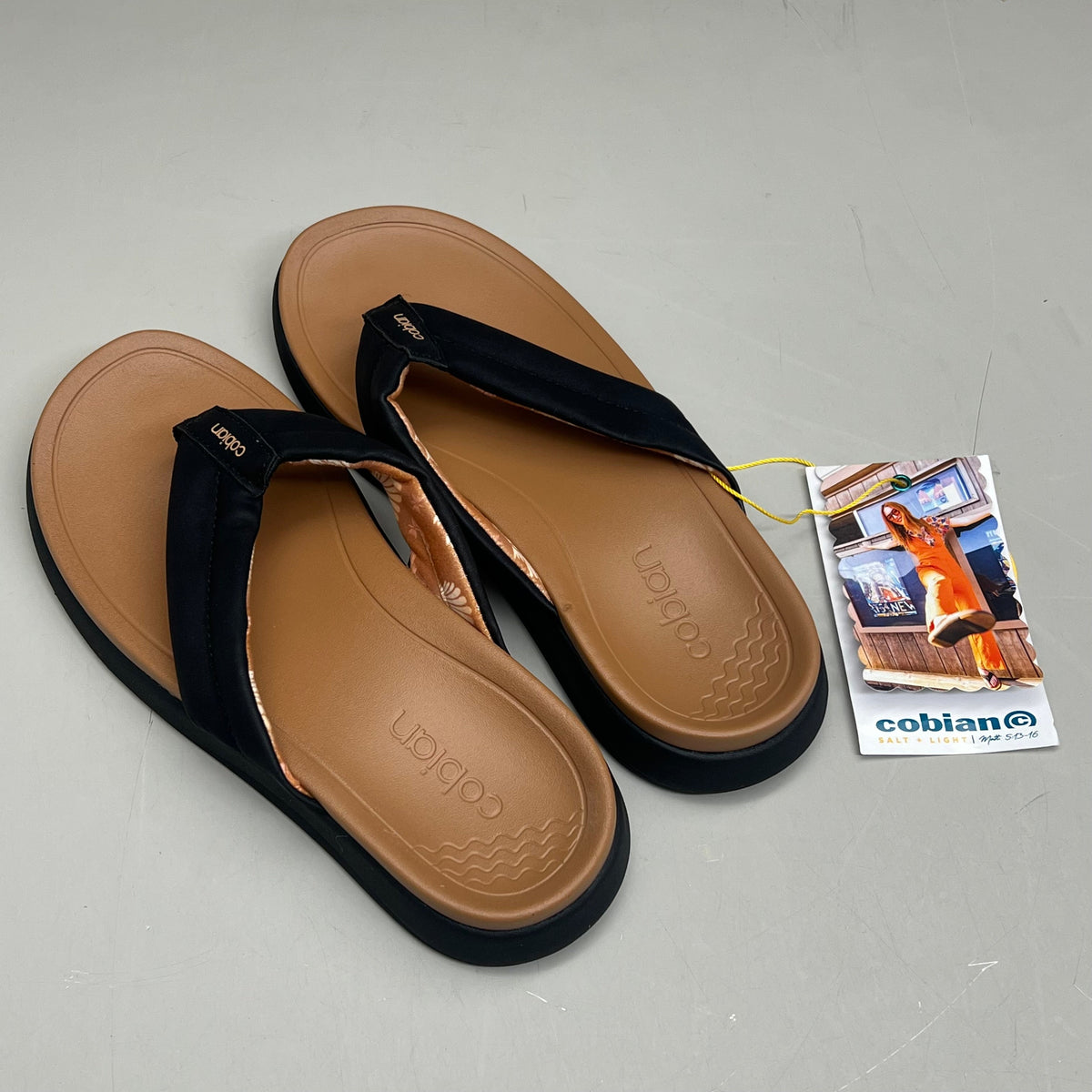 COBIAN Darby Synthetic Suede Strap Sandals Women's SZ 10, EU 41 Black DAR24-001-10