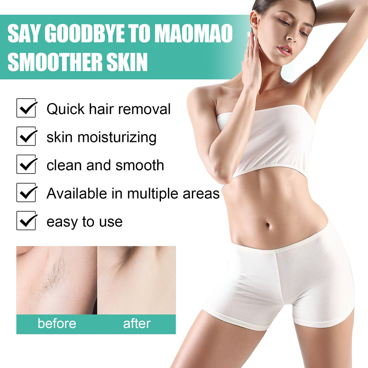 Waxed Hair Removal Paper, Arm Underarm Thigh Hair General Rapid Hair Removal Mild And Non-Irritating