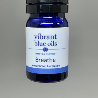VIBRANT BLUE OILS Therapeutic Symptom Support Breathe Organic Essential Oil 5mL
