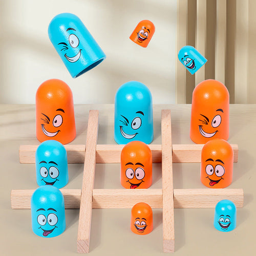 Preschool board game nesting doll face changing cross chess training intelligence parent-child interactive puzzle toy