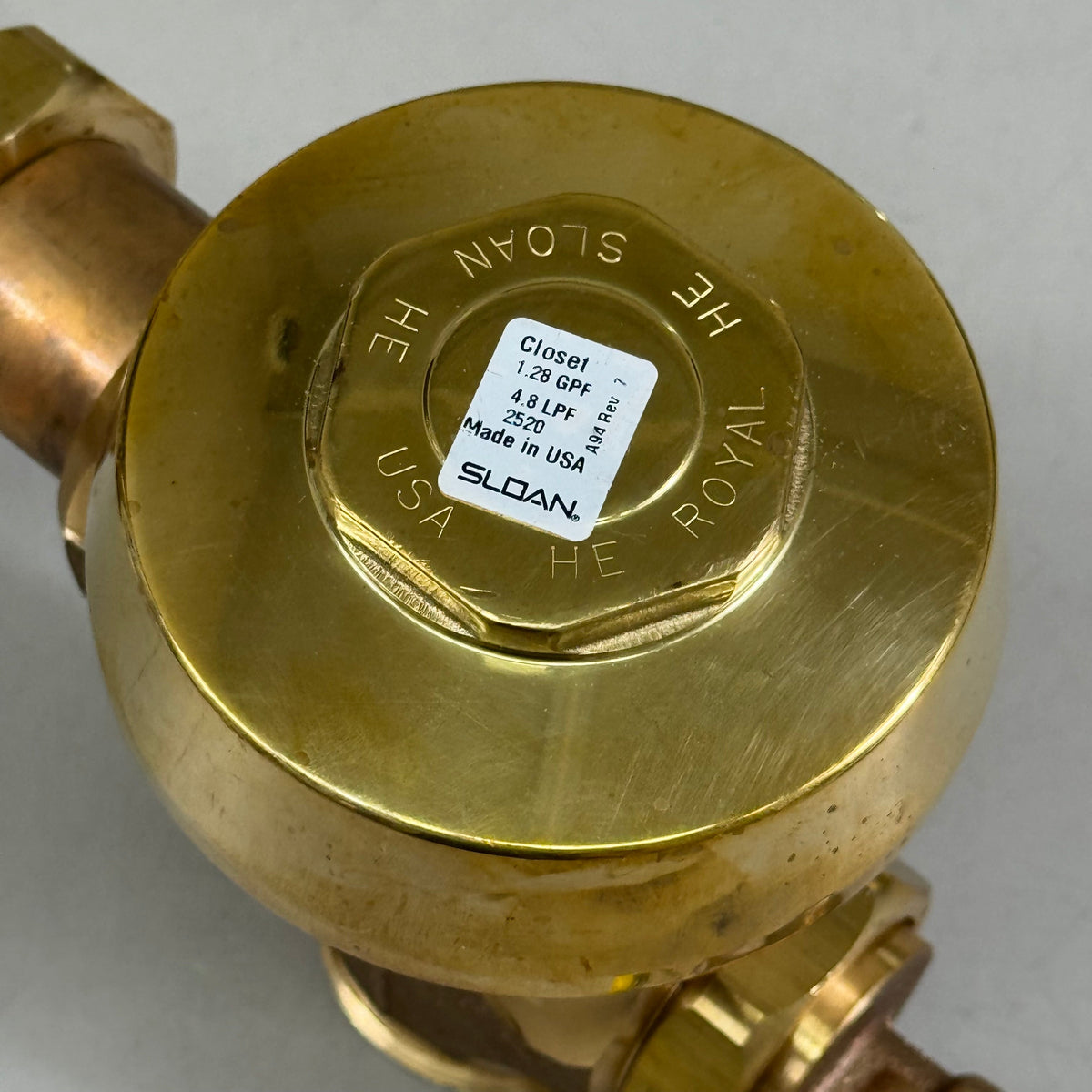 SLOAN Single-Flush Manual Concealed Flushometer Gold 9603-1.28 (New Other- (Distressed Packaging))