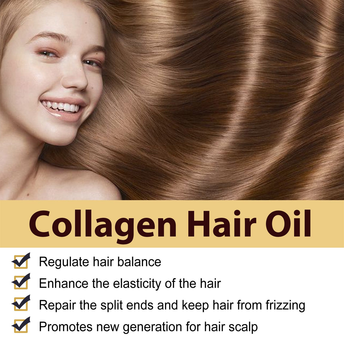 Maca Essence Repair Collagen, Repair Bifurcate Improve Hair Moist Smooth The Hair Essence