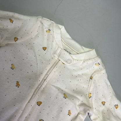 CARTERS (SET OF 2) Ducks Long Sleeve Bodysuits Baby's Sz 3M Yellow/White 1S959010